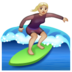 WhatsApp里的女子冲浪:中浅肤色emoji表情