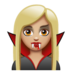 WhatsApp里的女吸血鬼:中等浅肤色emoji表情