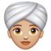 WhatsApp里的戴头巾的女人:中等浅肤色emoji表情