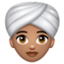 WhatsApp里的戴头巾的女人:中等肤色emoji表情