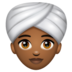 WhatsApp里的戴头巾的女人:中等深色肤色emoji表情