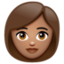 WhatsApp里的女性:中等肤色emoji表情