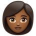 WhatsApp里的女性:中黑肤色emoji表情