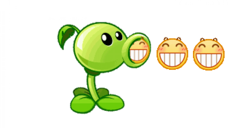 emoji植物大战僵尸表情包来啦 | 豌豆射手发射小黄脸